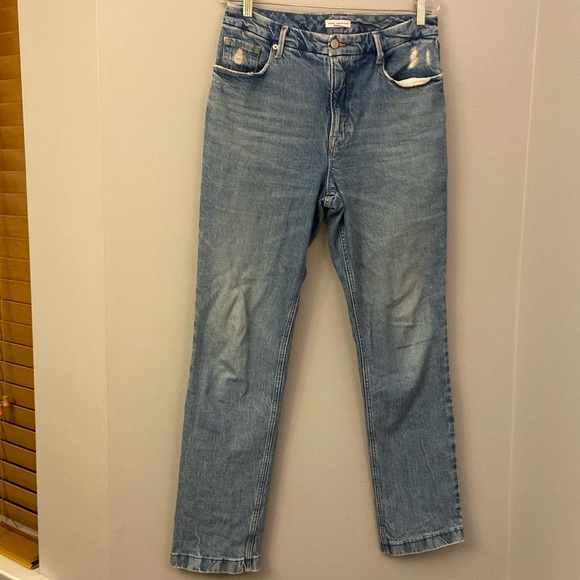 Good American Denim - Good American Medium Wash High Waist Straight Leg Jeans Women’s Size 30